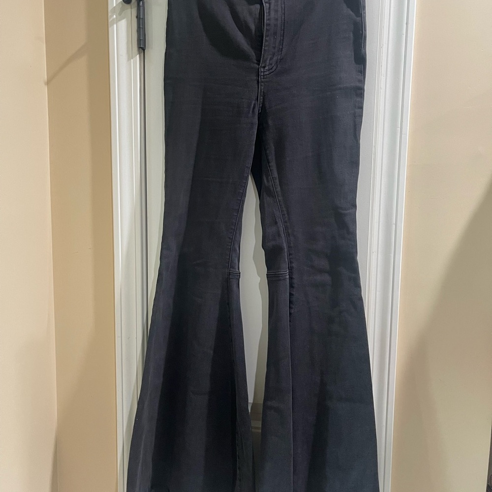 Free People Black Float on Flare Jeans